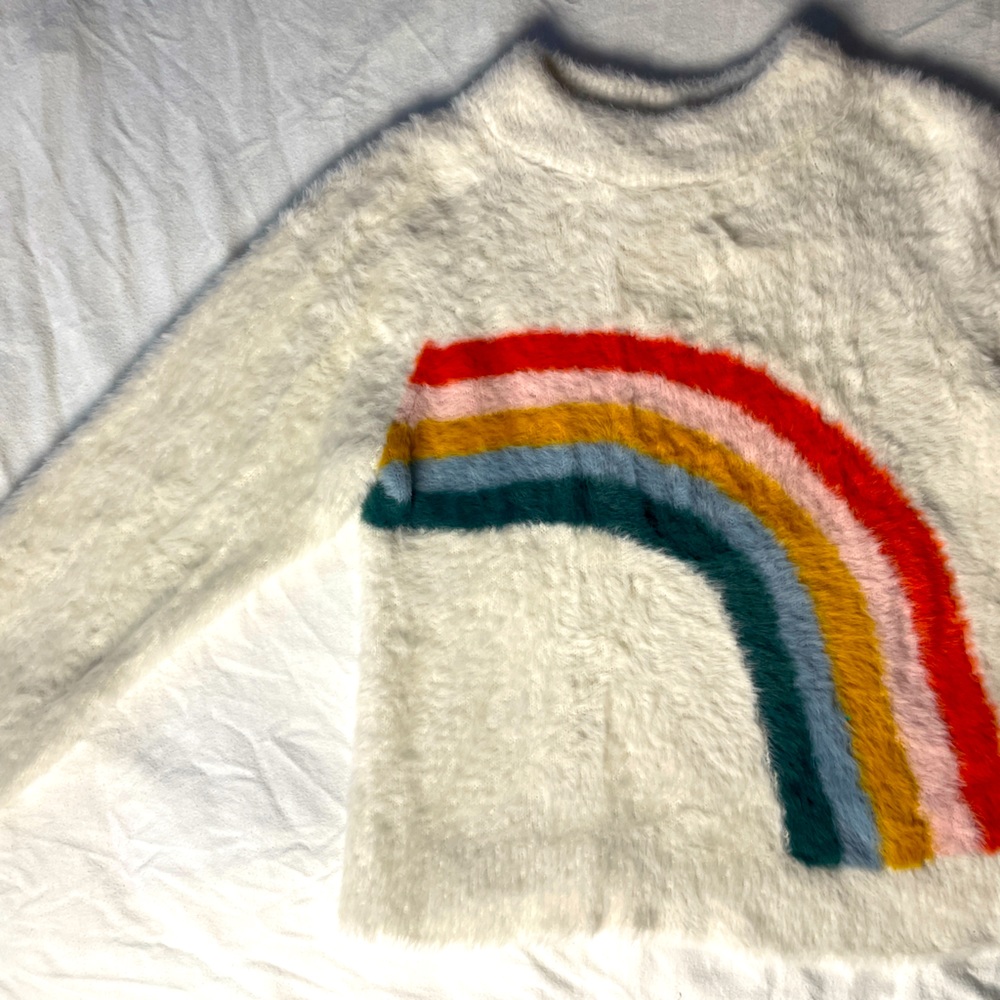 Hanna Andersson Rainbow Sweater Girls 6-7y
